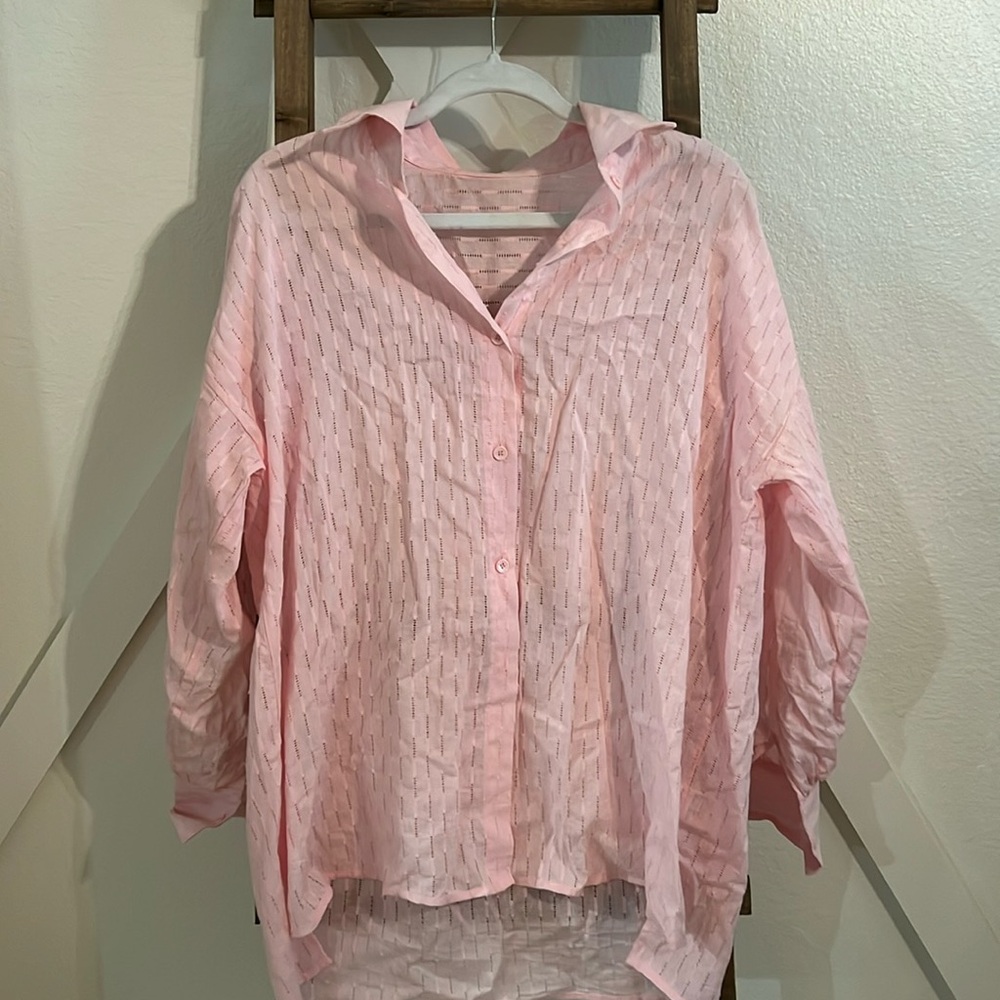 Pink Button With Matching Boxer Shorts Set - image 2